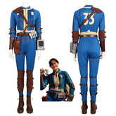 Female Fallout Lucy Cosplay Costume Vault 33 Jumpsuit Vault Dweller Blue Uniform